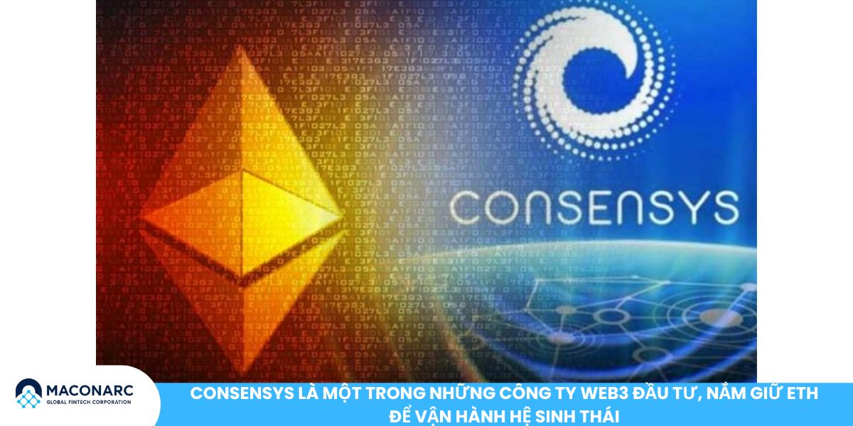 Ai nắm giữ nhiều ETH nhất năm 2025? Top cá voi ETH và ảnh hưởng thị trường ConsenSys là một trong những công ty Web3 đầu tư, nắm giữ ETH để vận hành hệ sinh thái