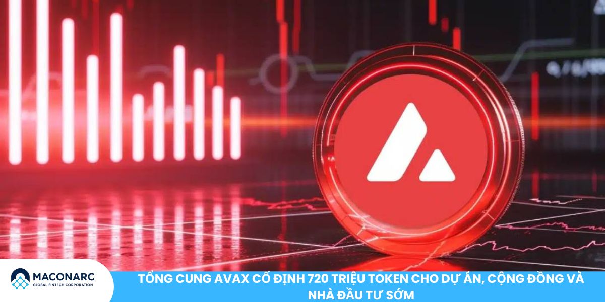 AVAX là gì? Tìm hiểu AVAX Coin và tiềm năng trong hệ sinh thái Crypto 2025 Tổng cung AVAX cố định 720 triệu token cho dự án, cộng đồng và nhà đầu tư sớm