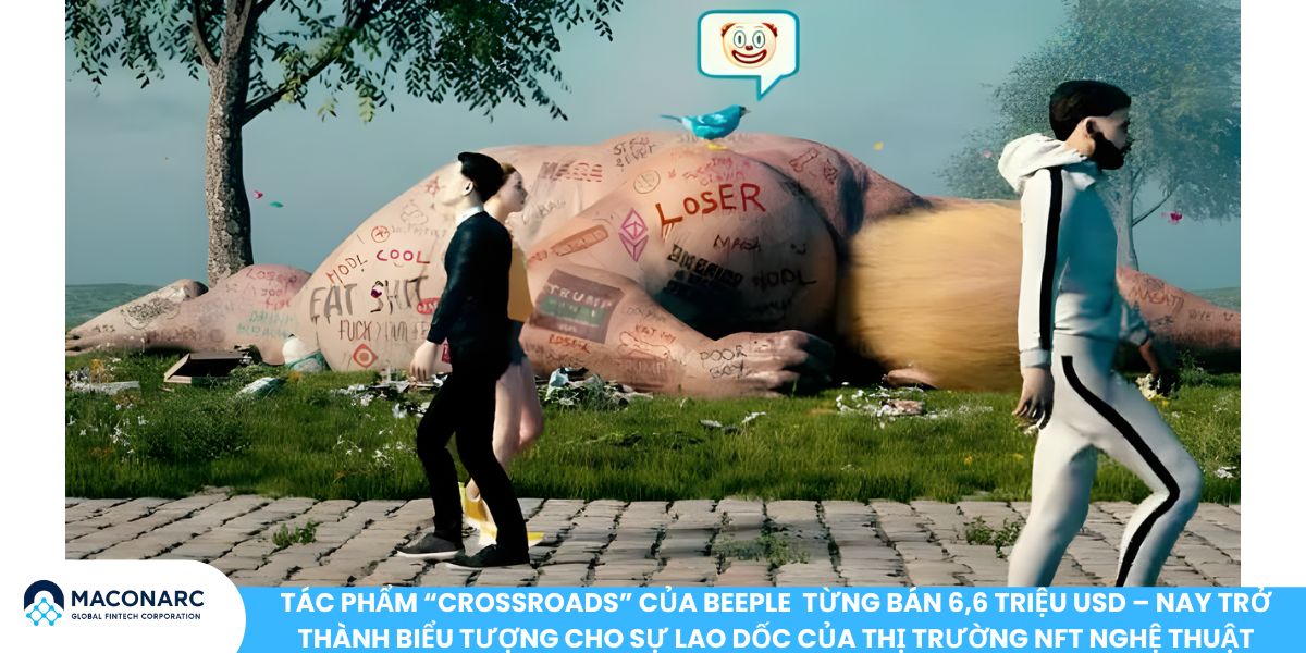 Tác phẩm “Crossroads” của Beeple trở thành biểu tượng cho sự lao dốc của thị trường NFT nghệ thuật