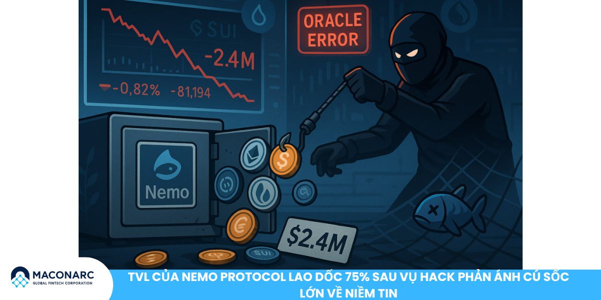 Giao thức DeFi Nemo Protocol bị hack: Hacker chiếm đoạt 2,4 triệu USD trên blockchain Sui TVL của Nemo Protocol lao dốc 75% sau vụ hack phản ánh cú sốc lớn về niềm tin