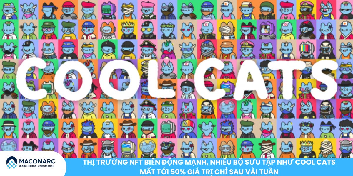 Thị trường NFT biến động mạnh, nhiều bộ sưu tập như Cool Cats mất tới 50% giá trị chỉ sau vài tuần