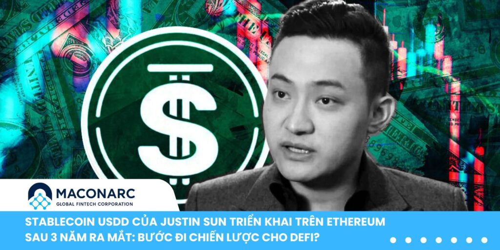 Stablecoin USDD của Justin Sun triển khai trên Ethereum sau 3 năm ra mắt
