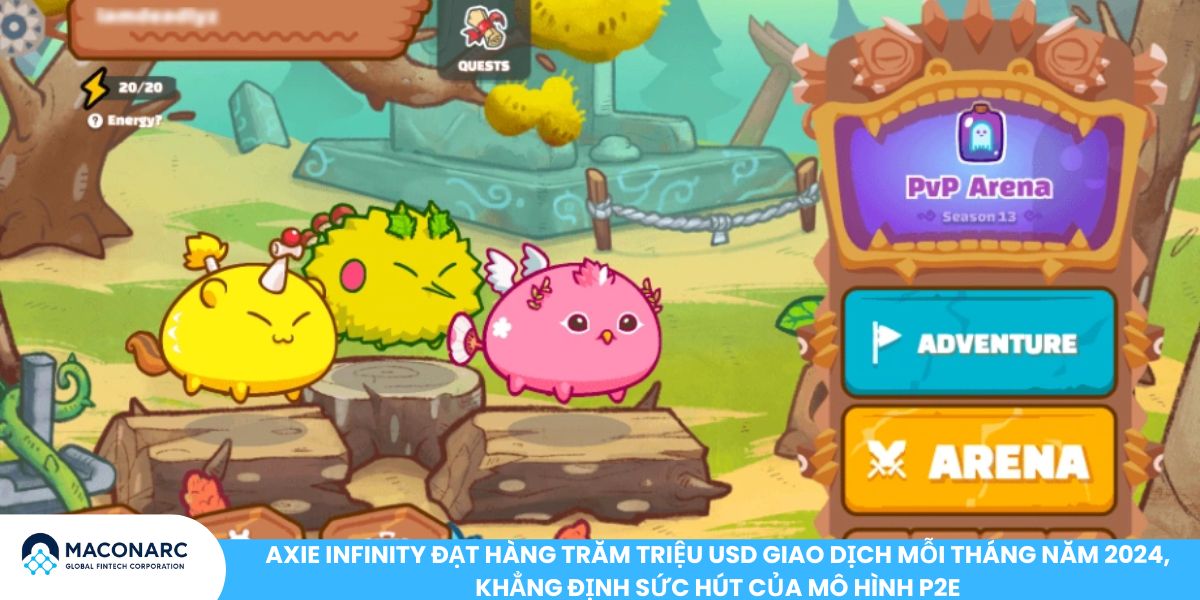Sức ảnh hưởng của GameFi đối với tiền kỹ thuật số: Xu hướng đang thay đổi thị trường Crypto Axie Infinity đạt hàng trăm triệu USD giao dịch mỗi tháng năm 2024, khẳng định sức hút của mô hình P2E